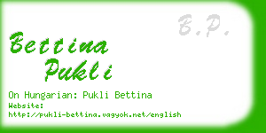 bettina pukli business card